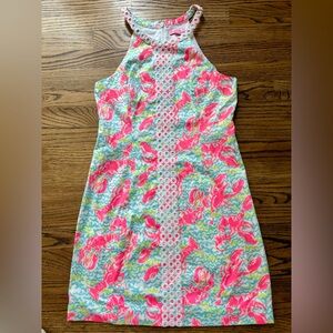 Lilly Pulitzer Lobster Cotton Shift Dress Sz 6
